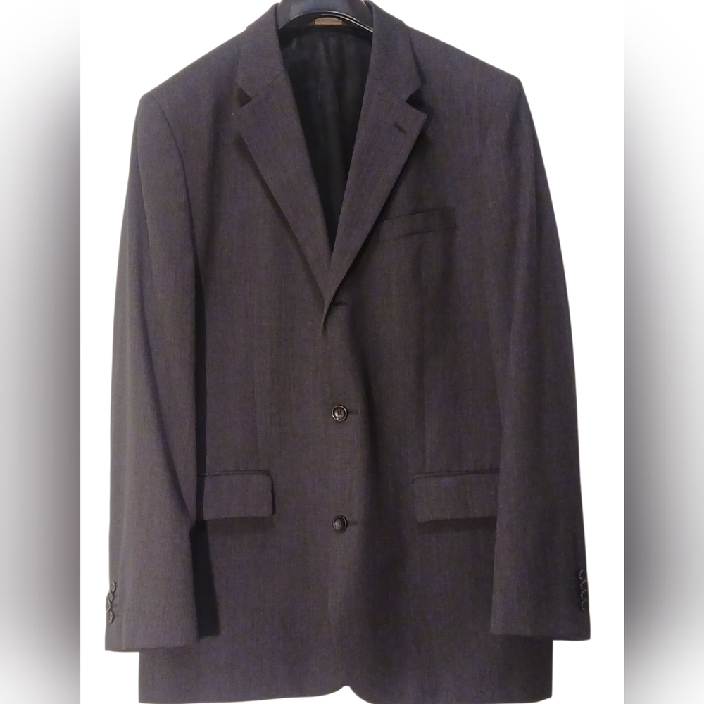 Banana Republic - Men's 46L Dark Gray Jacket,Shell 100% Wool, Lining 100% Wool,
